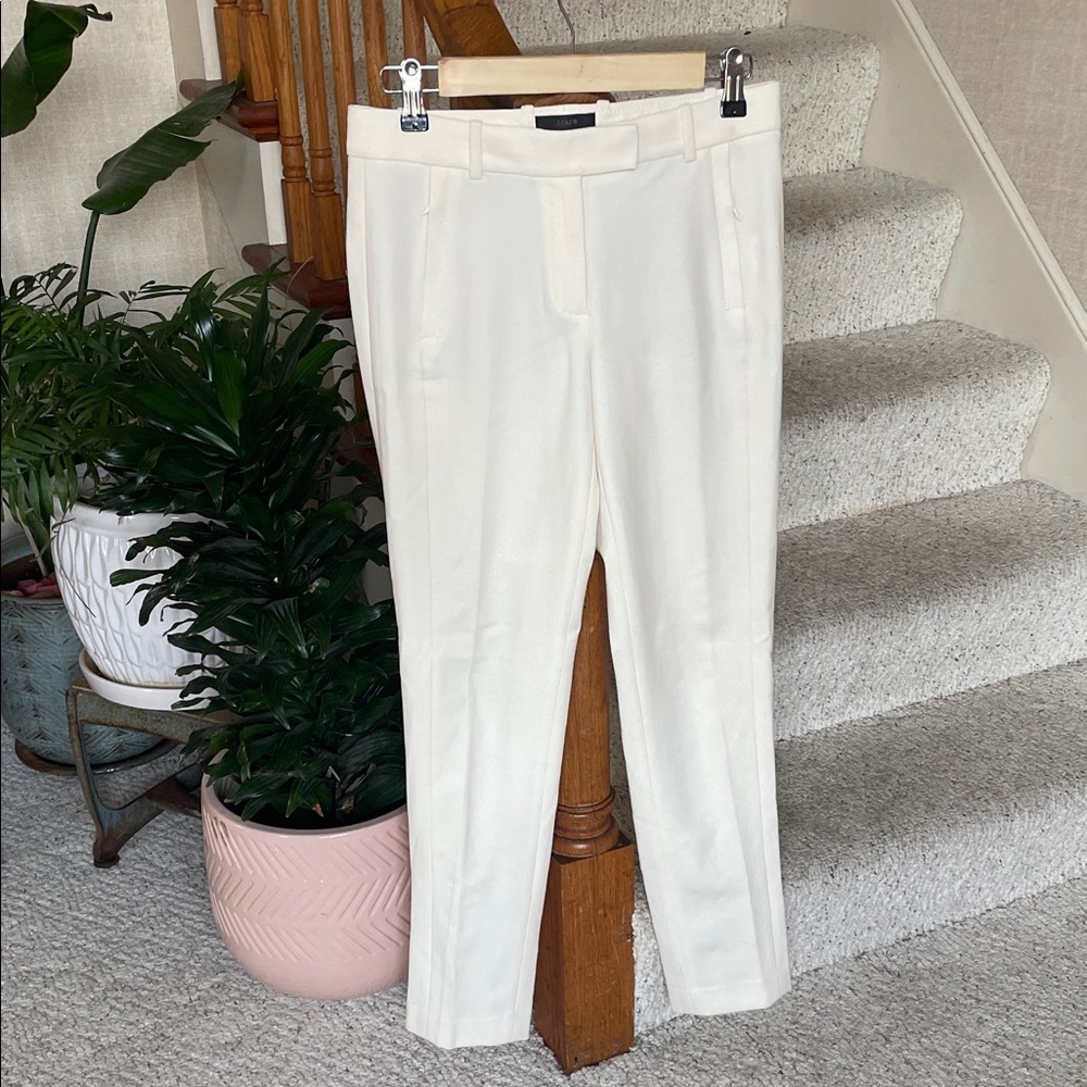 J. Crew Cream Maddie Slim Ankle Trousers 2